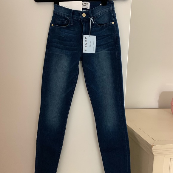 Frame Le Skinny De Jeanne Crop Jeans Size 24 - Picture 3 of 5